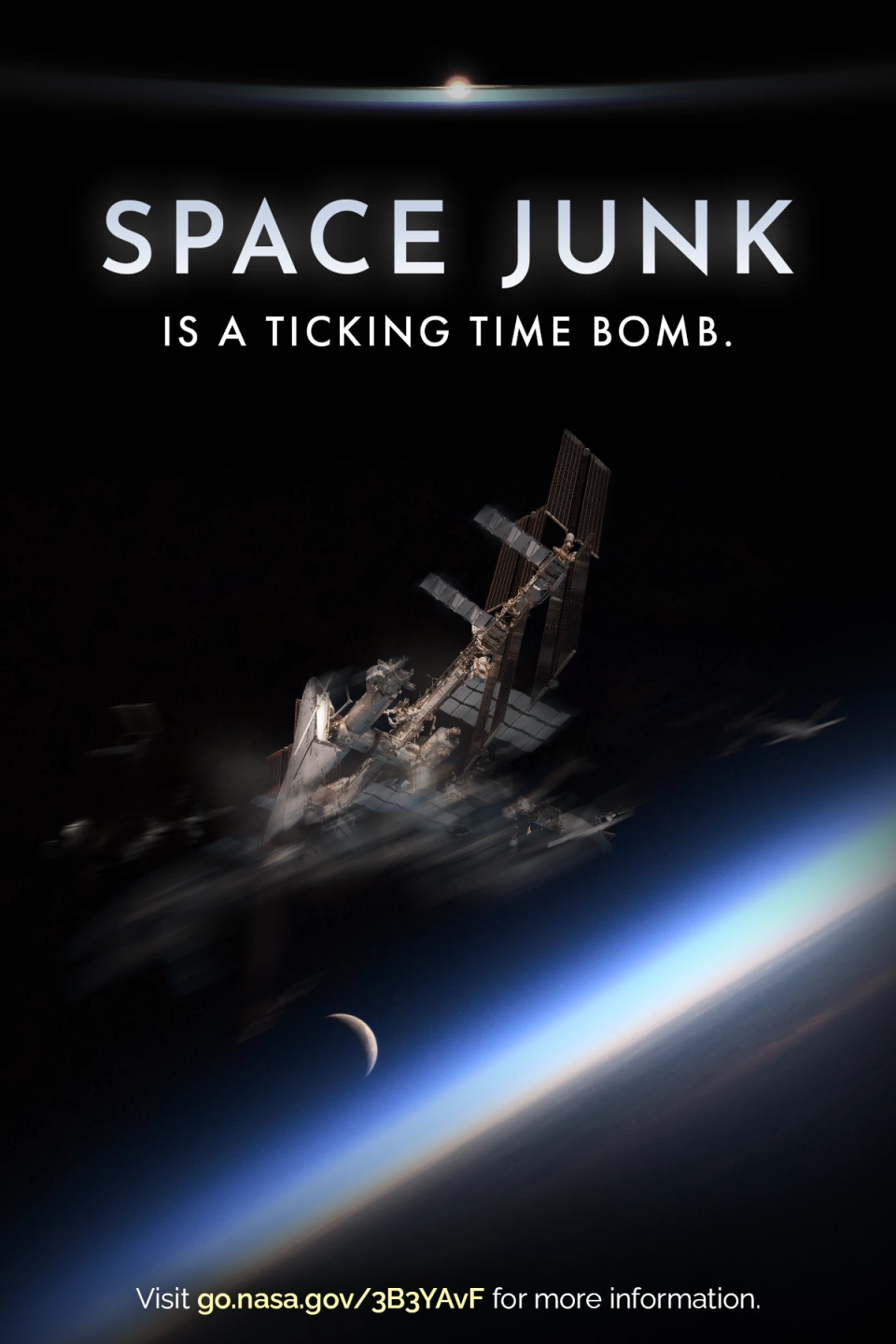 International Space Station being hit with space debris